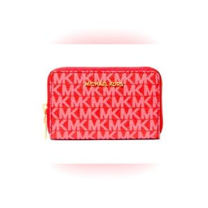 MICHAEL MICHAEL KORS
Signature Jet Set Zip-Around
Card Case  in Red